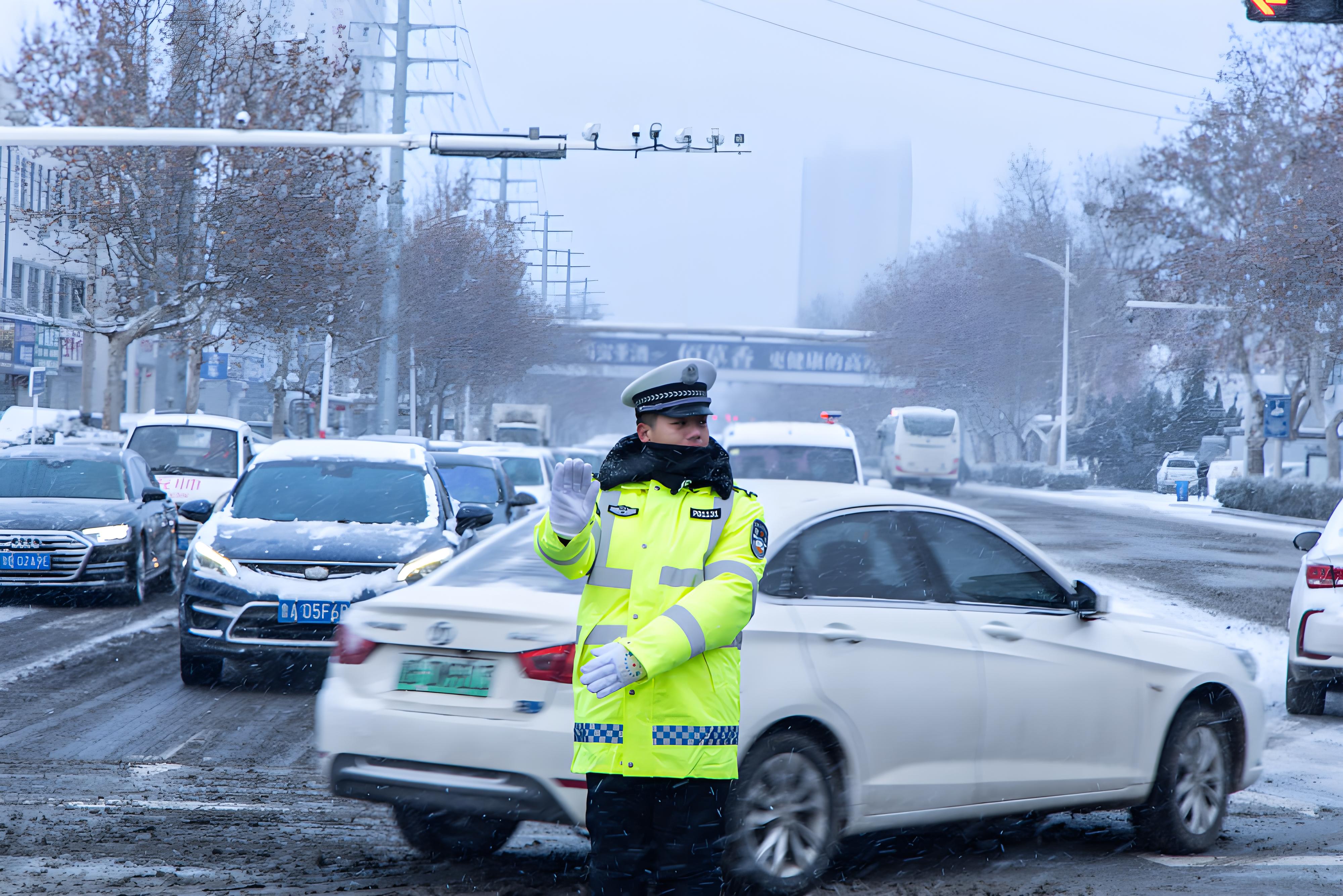 交警冬季棉服在各类执勤场景中的实际应用场景