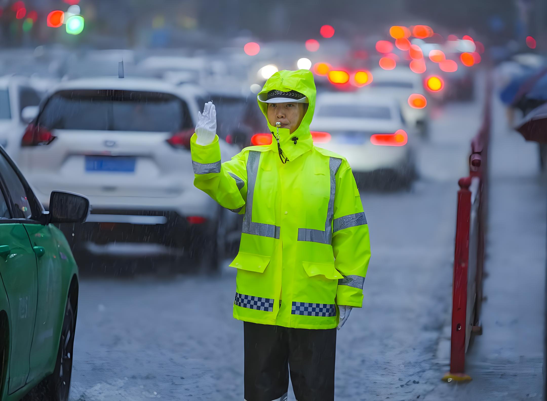 风雨中的守护壁垒：公安款警服反光雨衣套装重要性解读